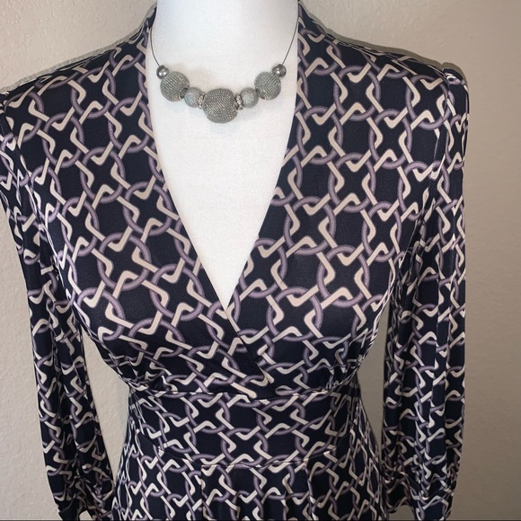 Banana Republic navy blue and gray dress size s - Picture 5 of 7